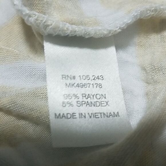 Charming Charlie Cream & White Short Sleeve Tee (S) - Picture 4 of 4